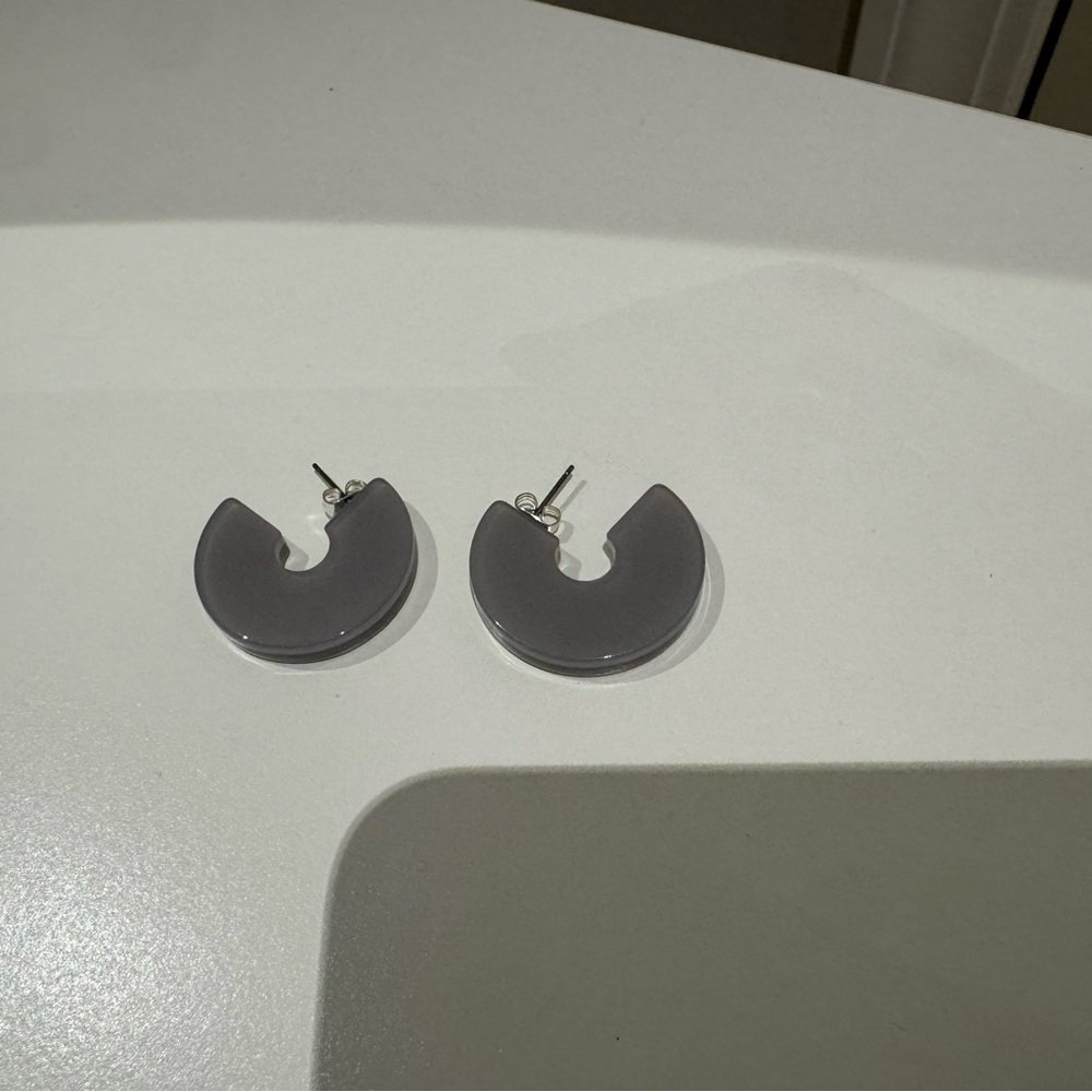 Chic Resin Hoop Earring
